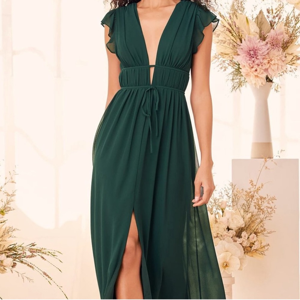 Lulu's Deep Teal Maxi Dress